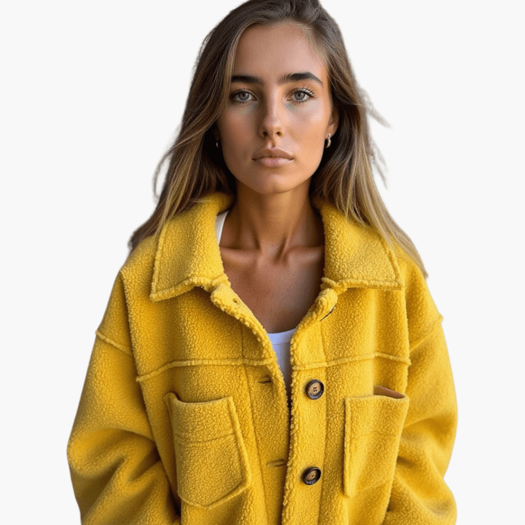 Dames Fleece Jack met Knopen – Knus & Warm