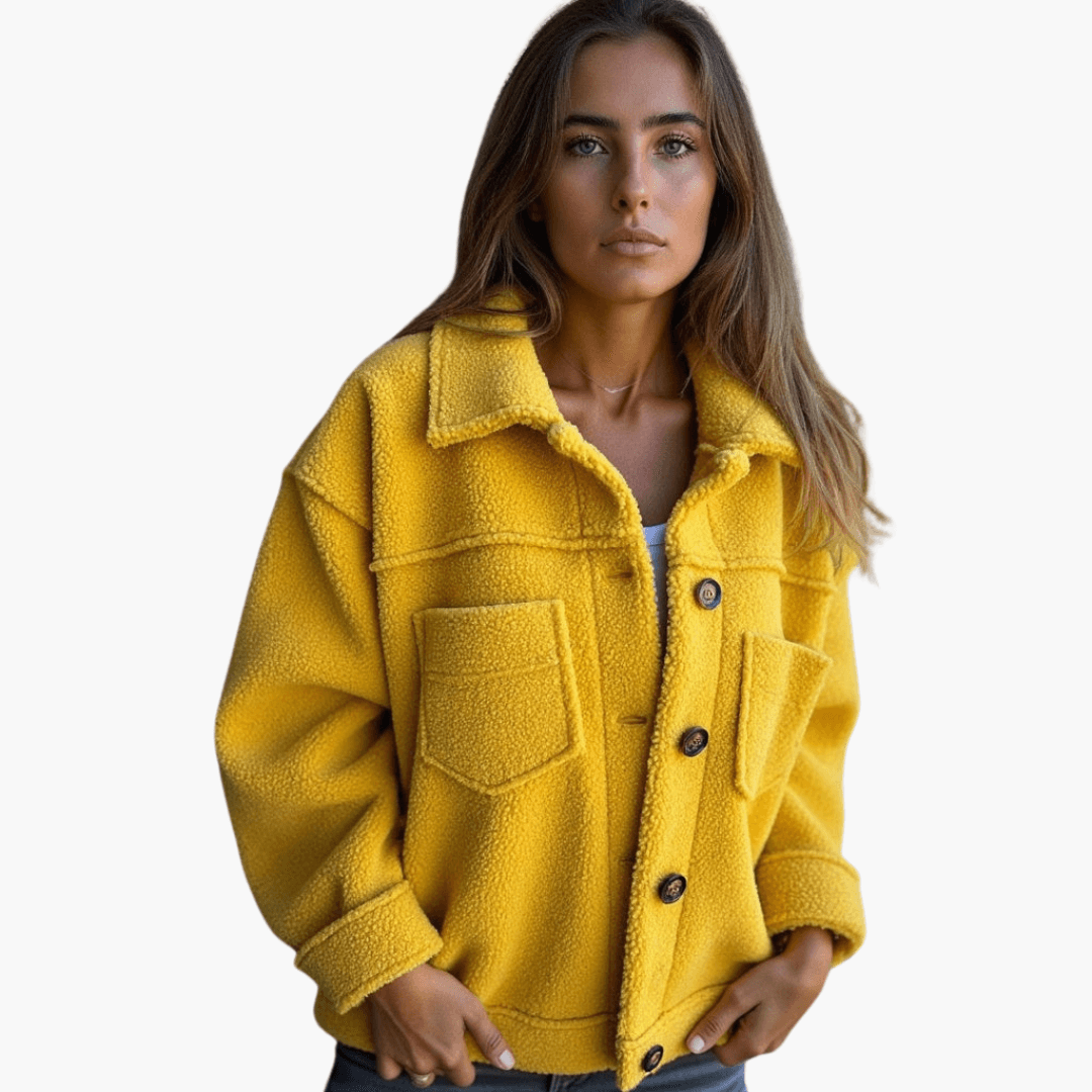 Dames Fleece Jack met Knopen – Knus & Warm