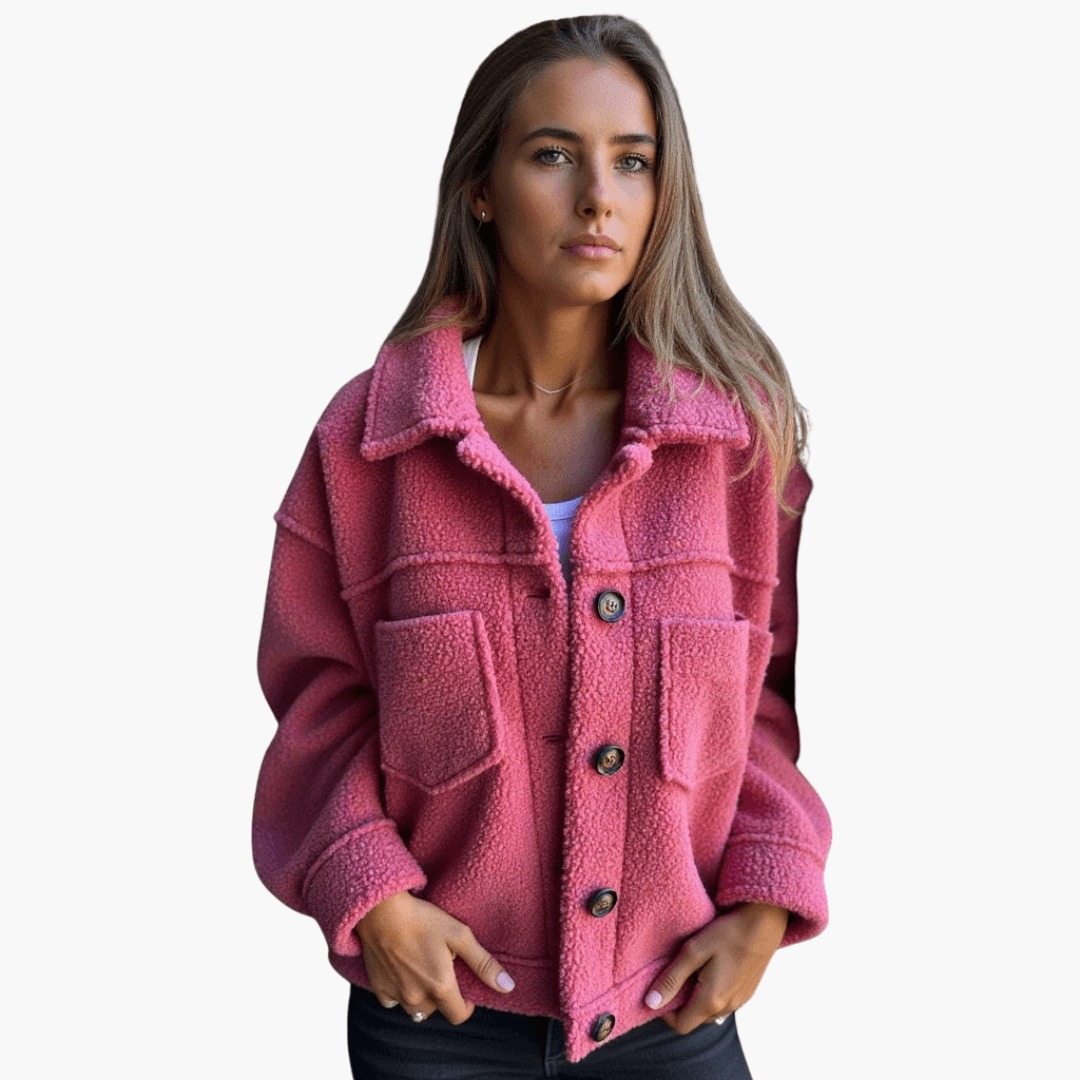Dames Fleece Jack met Knopen – Knus & Warm