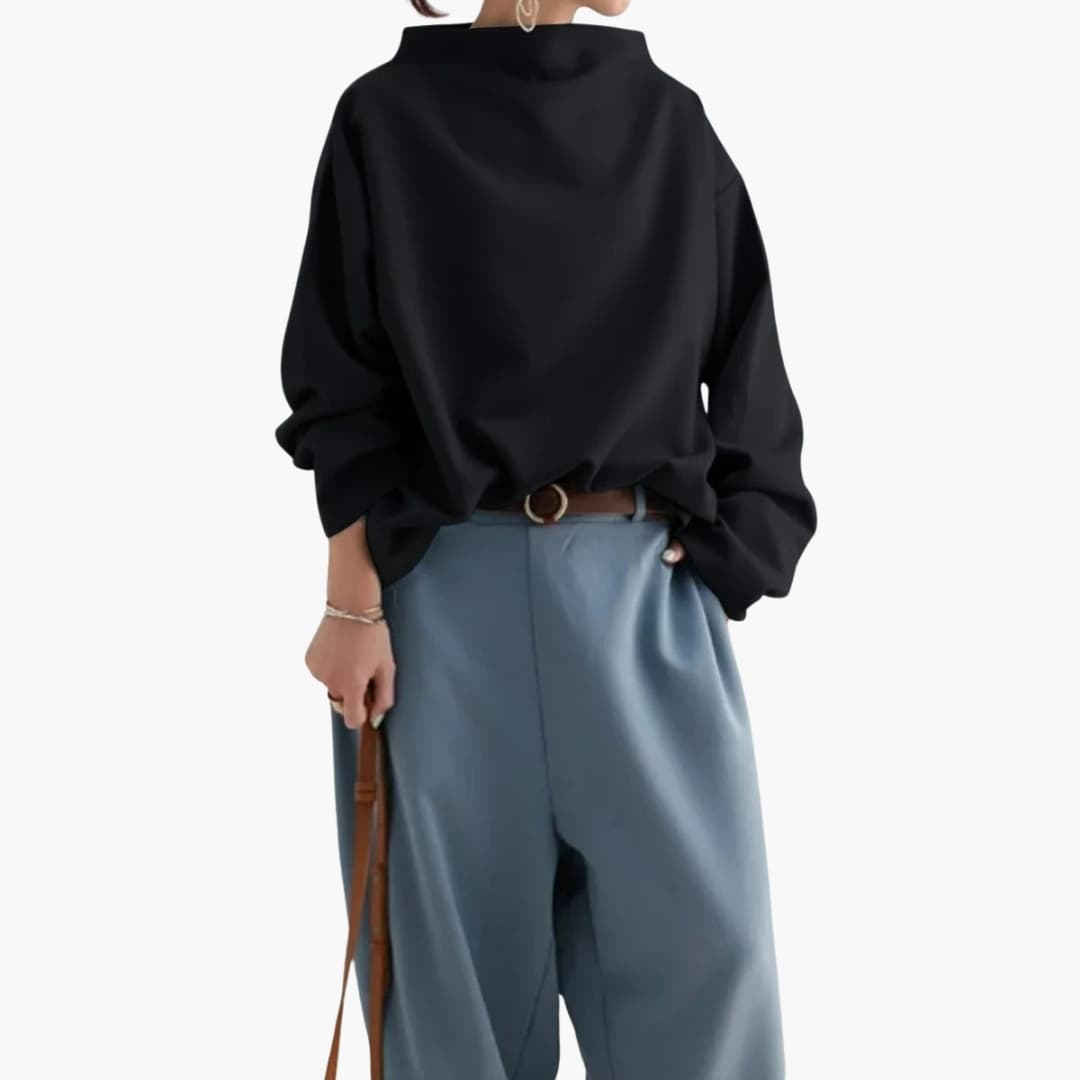 Dames Oversize Trui met Wijde Kraag