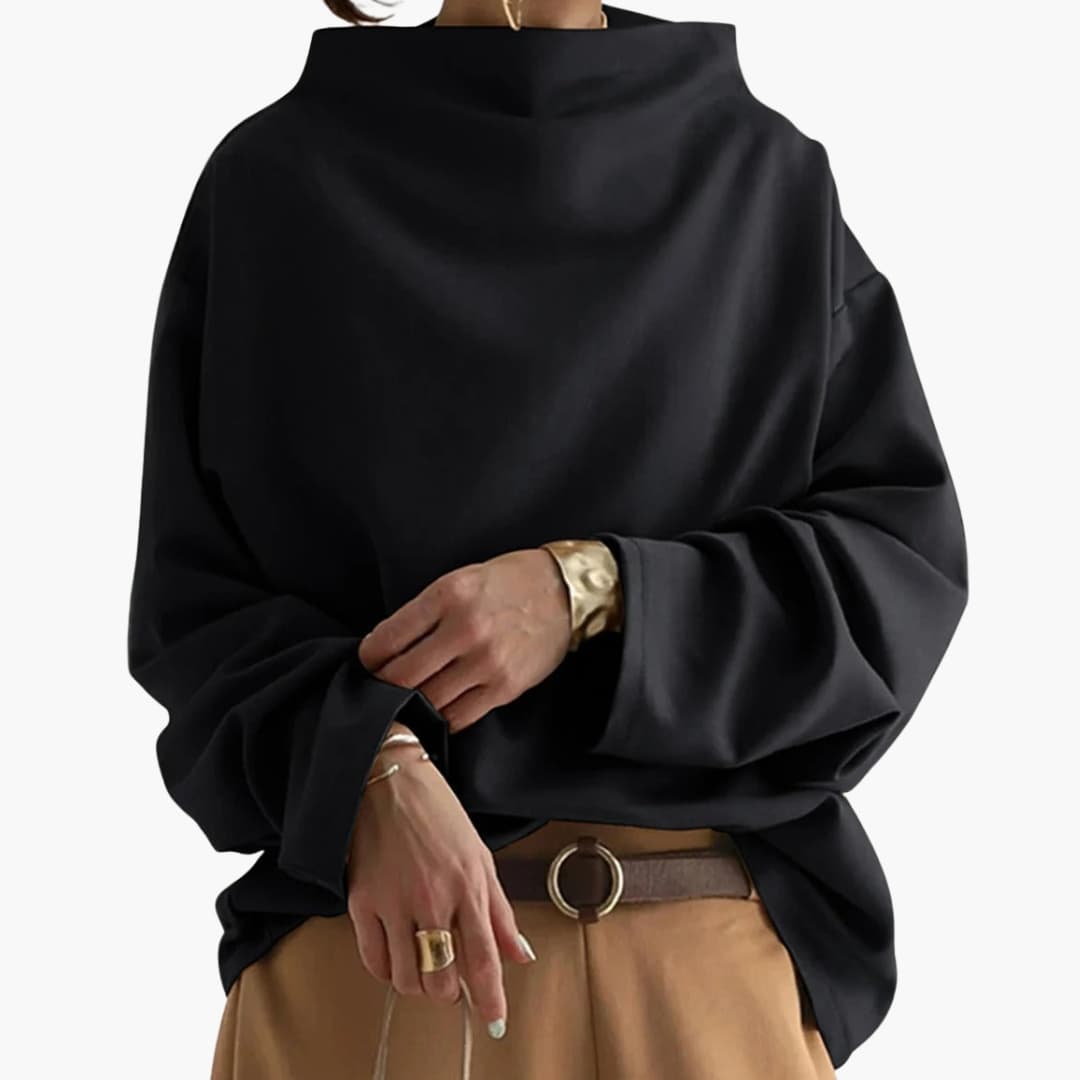 Dames Oversize Trui met Wijde Kraag