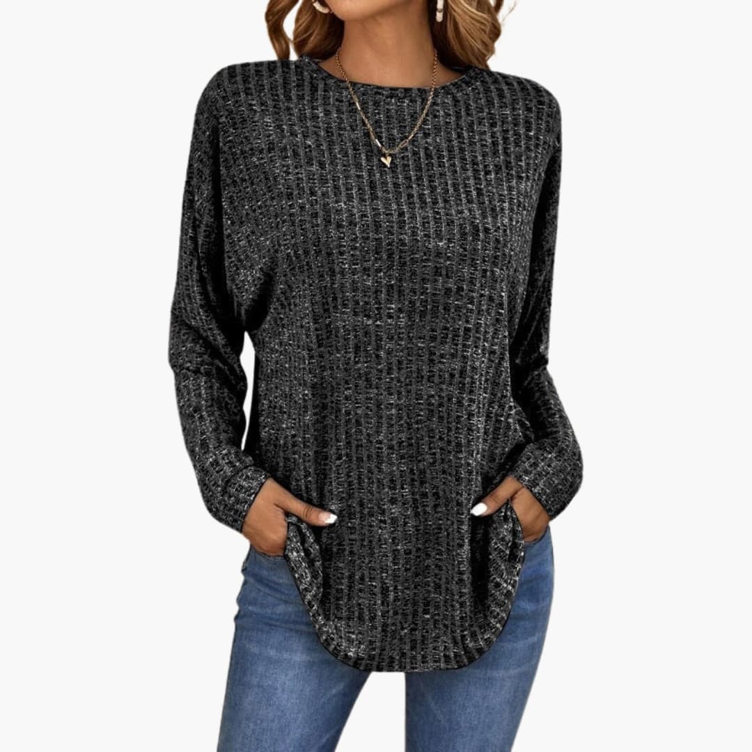 Dames Trui met Geribbelde Oppervlak