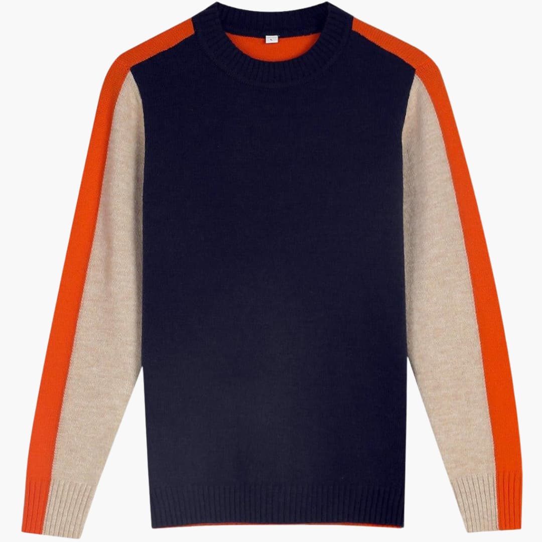 Damespullover met ronde hals en lange mouwen