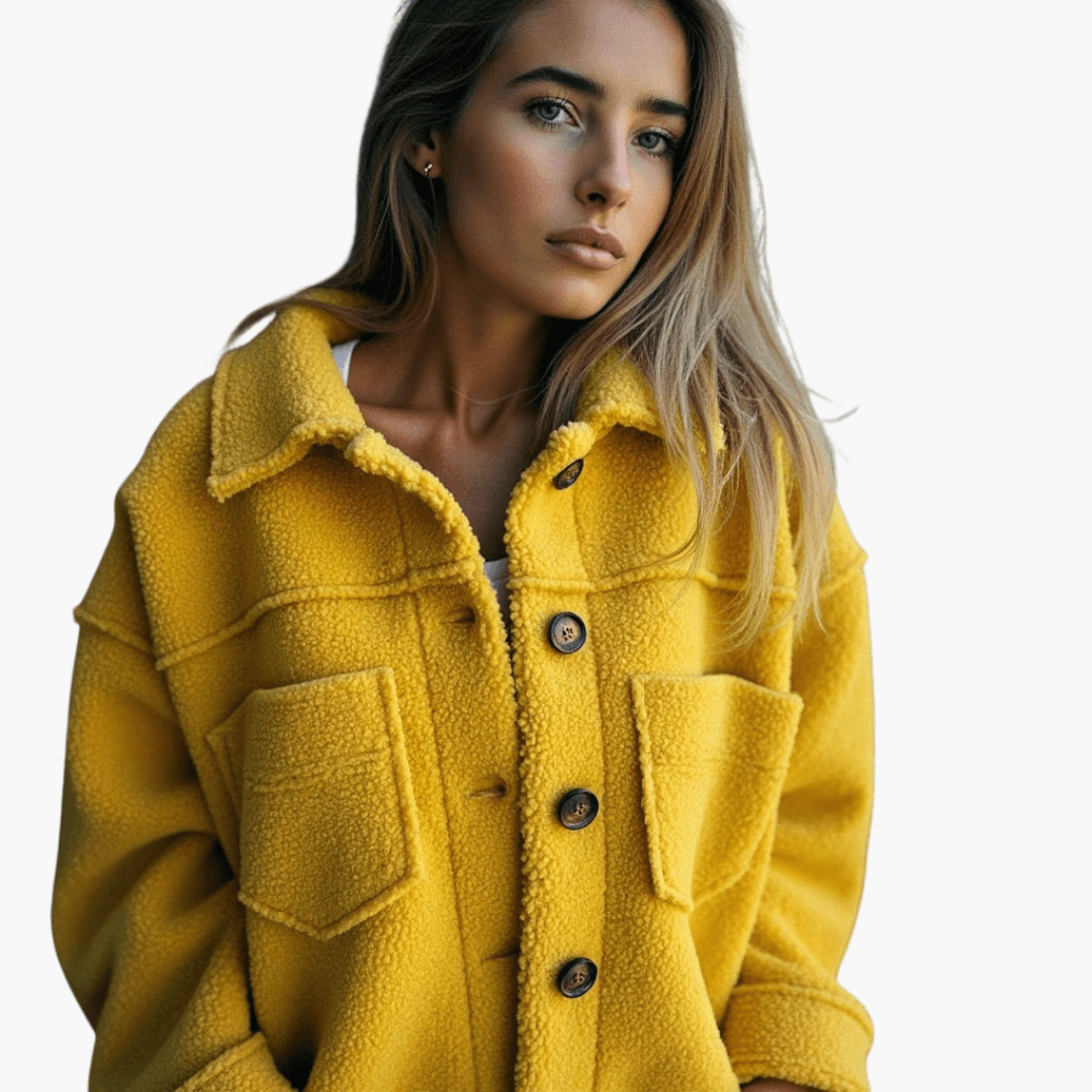 Dames Fleece Jack met Knopen – Knus & Warm