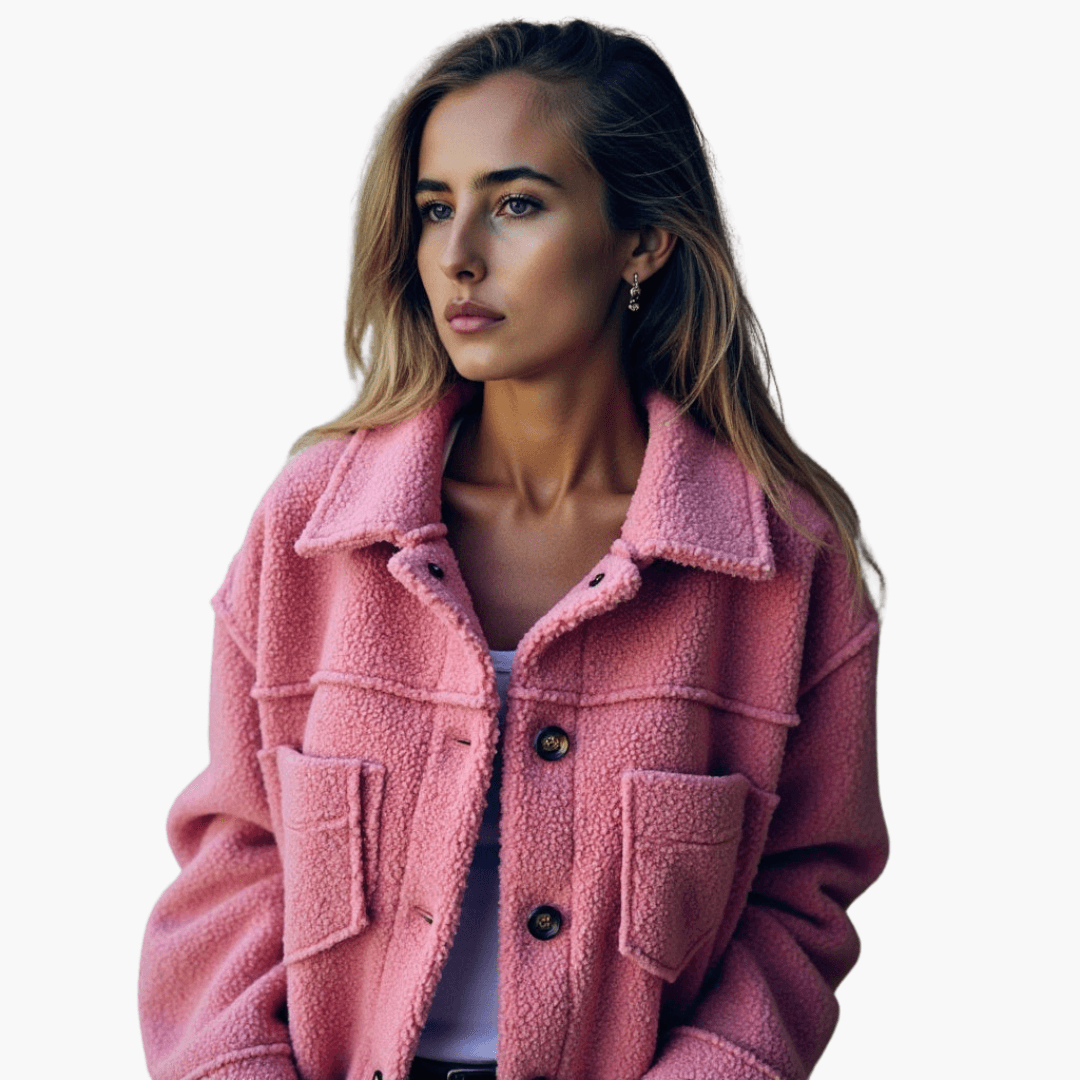 Dames Fleece Jack met Knopen – Knus & Warm