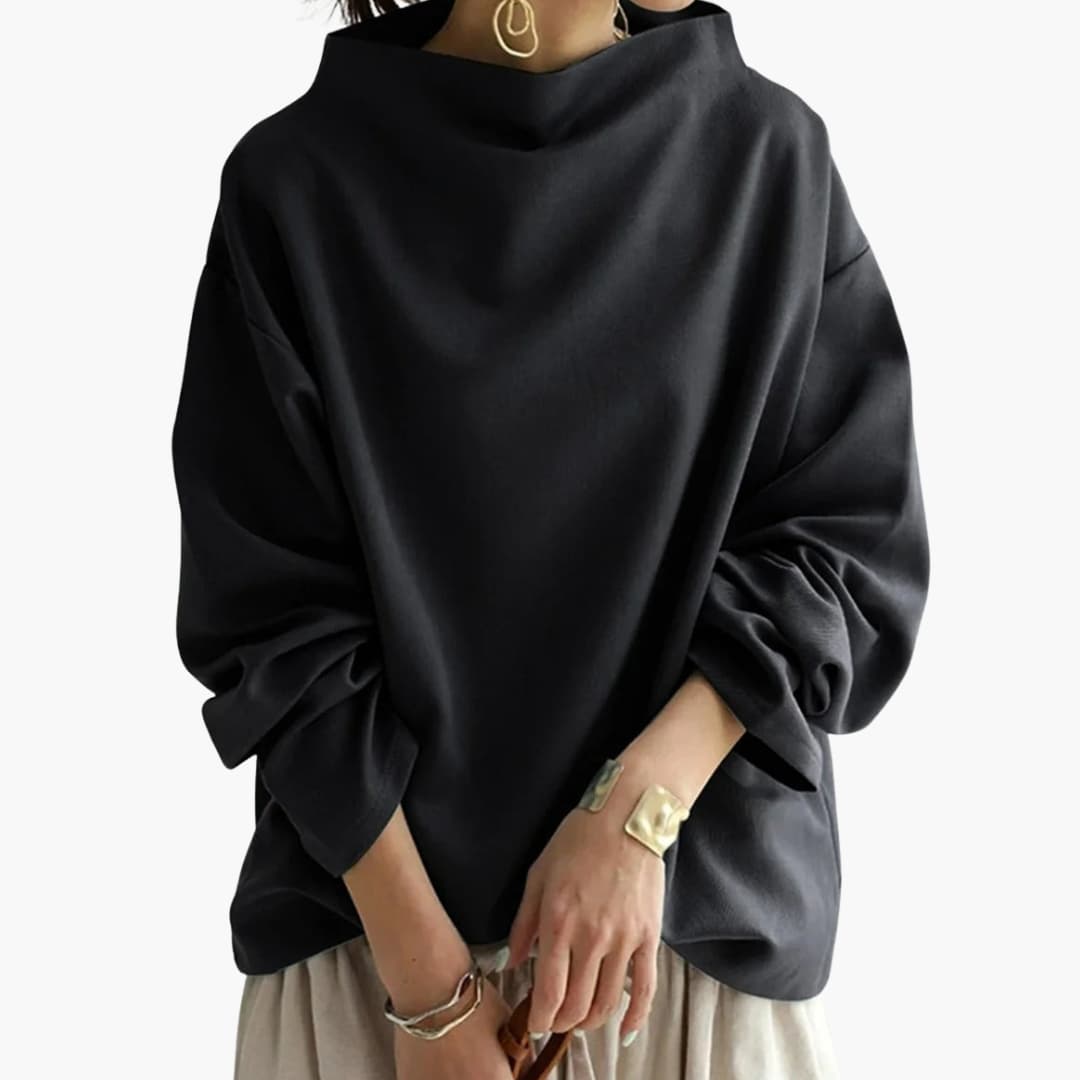 Dames Oversize Trui met Wijde Kraag