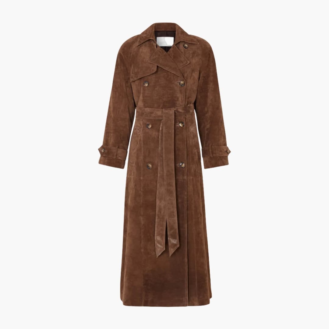 Dames Trenchcoat met Reverskraag en Bindgordel