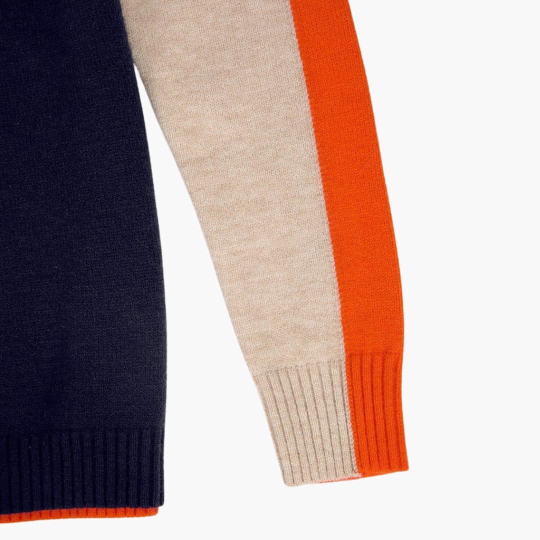 Damespullover met ronde hals en lange mouwen