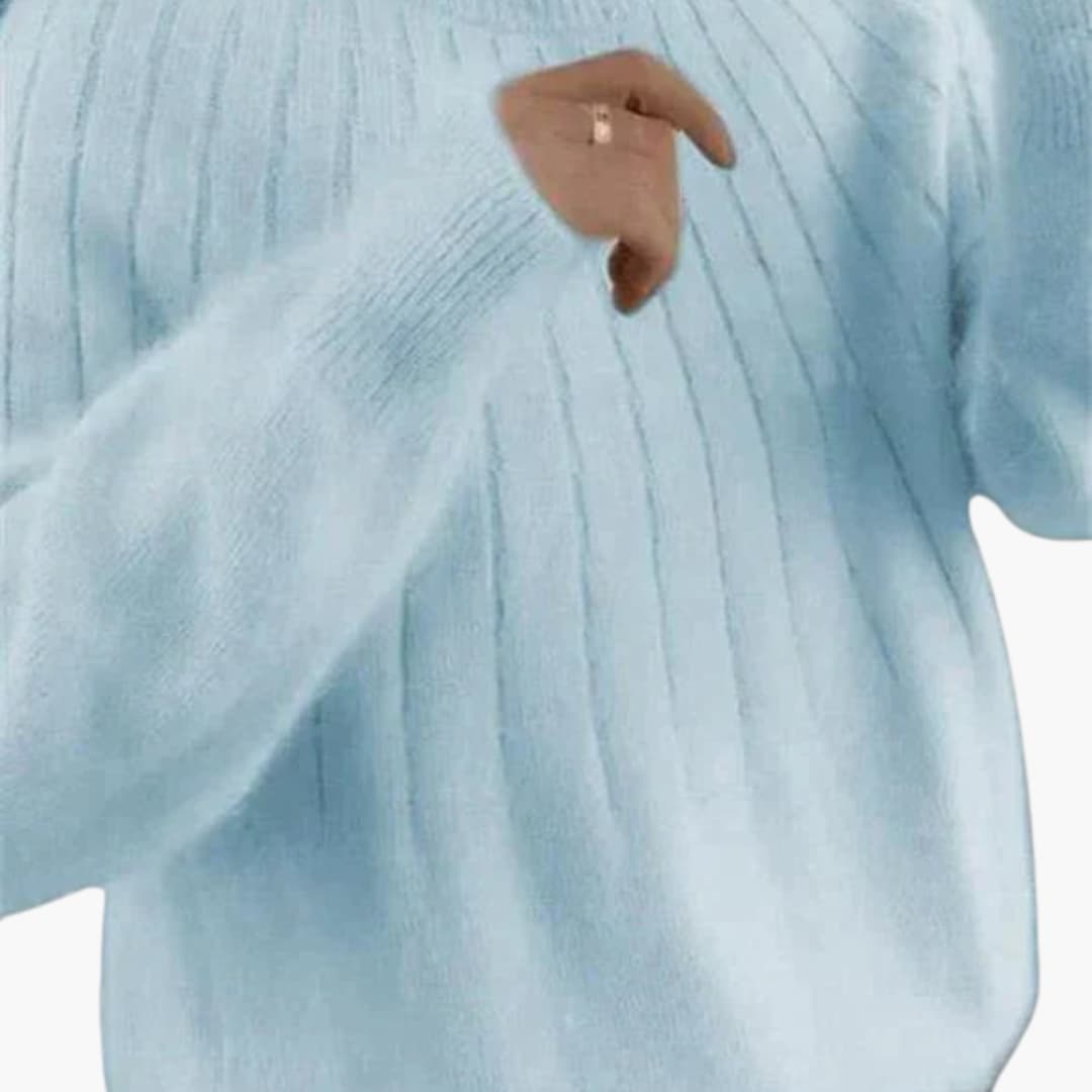 Damestrui met geribbelde structuur en lange mouwen